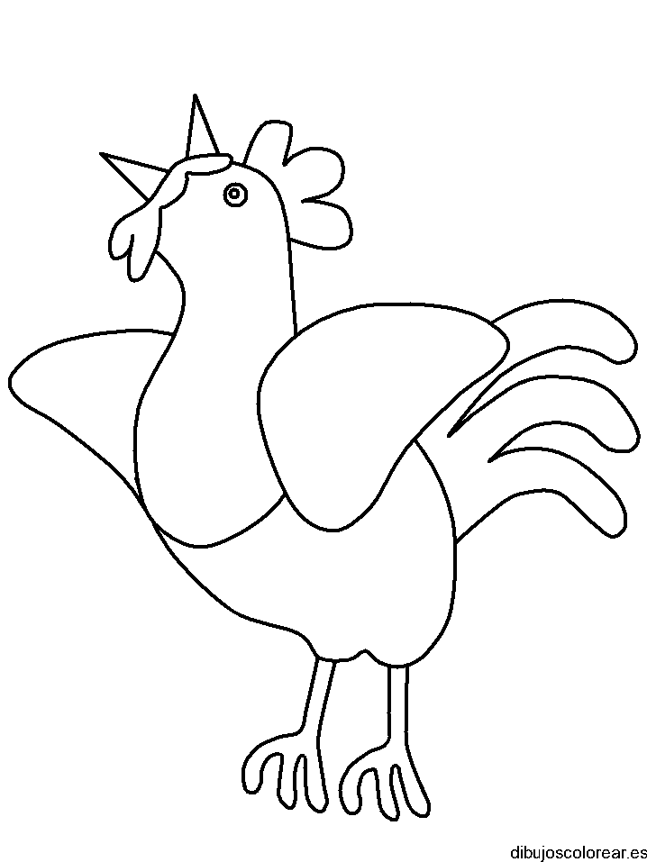 Dibujo de un gallo para colorear