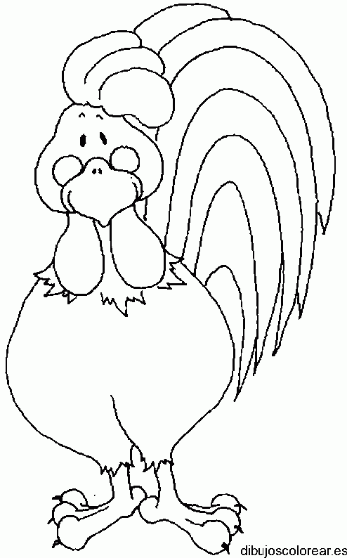 Dibujo de un gallo con gafas para colorear