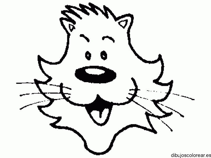 Dibujo de un gato sonriendo para colorear