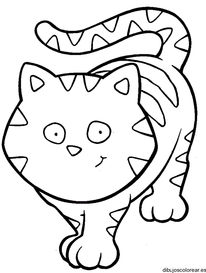 Dibujo de un gato sonriente para colorear
