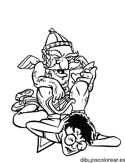 Dibujo de un gnomo con Harry Potter para colorear