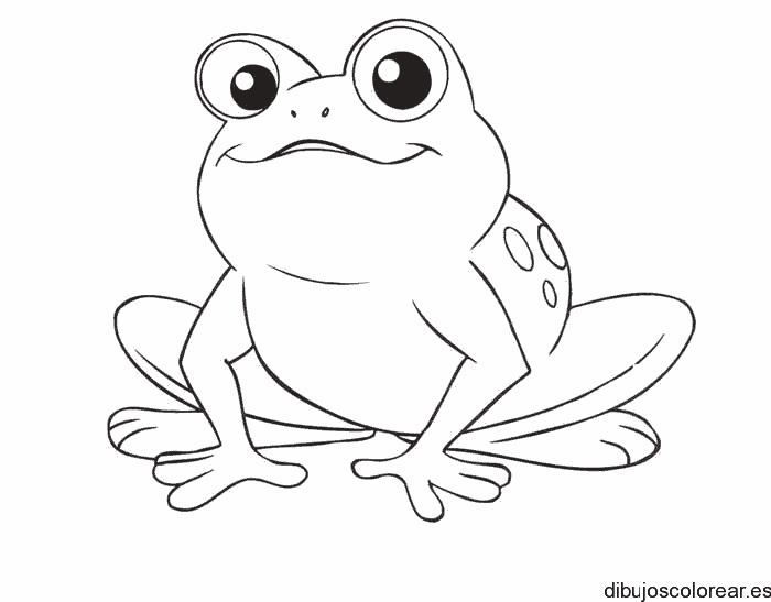 Dibujo de un gracioso sapito para colorear