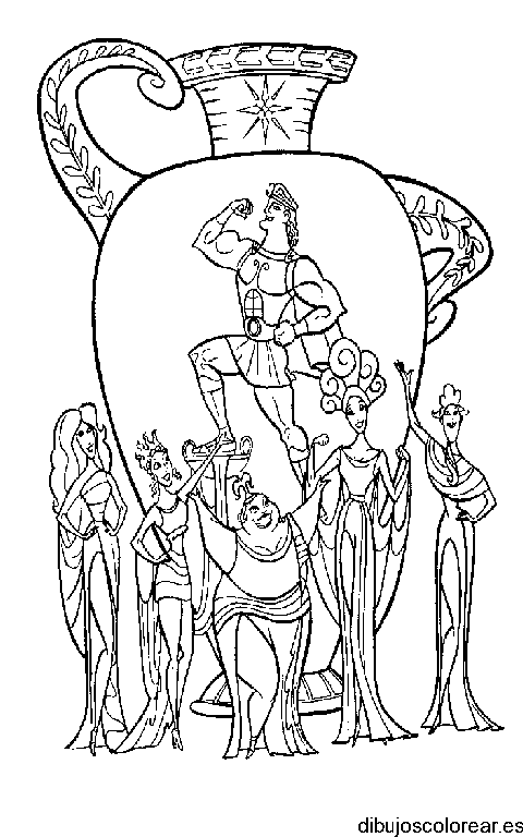 Dibujo de un jarrón de Hercúles para colorear