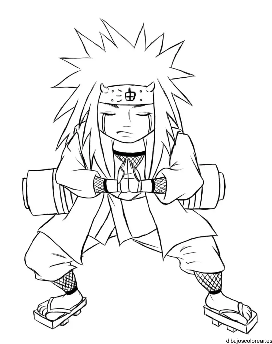 Dibujo de un karateka para colorear