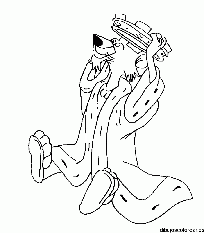 Dibujo de un león con corona para colorear