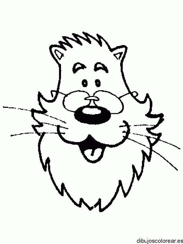 Dibujo de un león con gafas para colorear