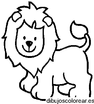 Dibujo de un leoncito para colorear
