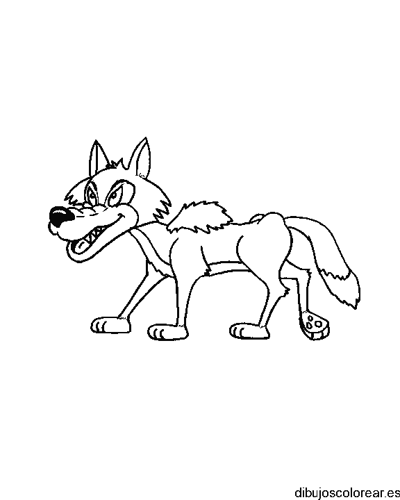 Dibujo de un lobo para colorear