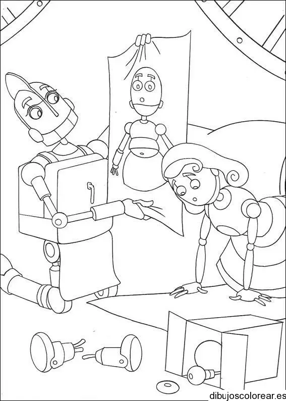 Dibujo de un mamá robot para colorear