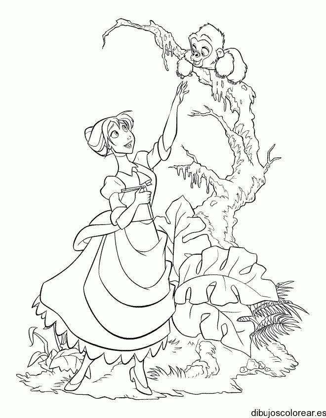 Dibujo de un monito para colorear
