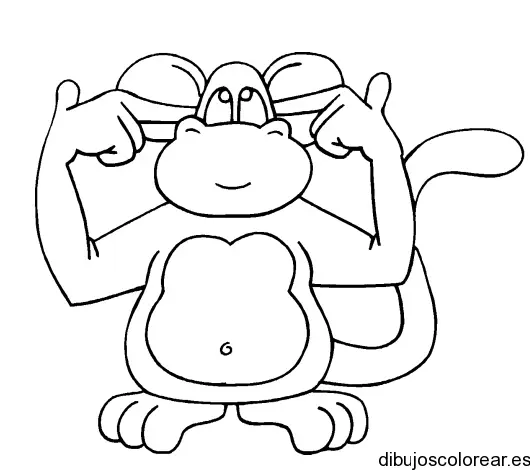 Dibujo de un mono para colorear