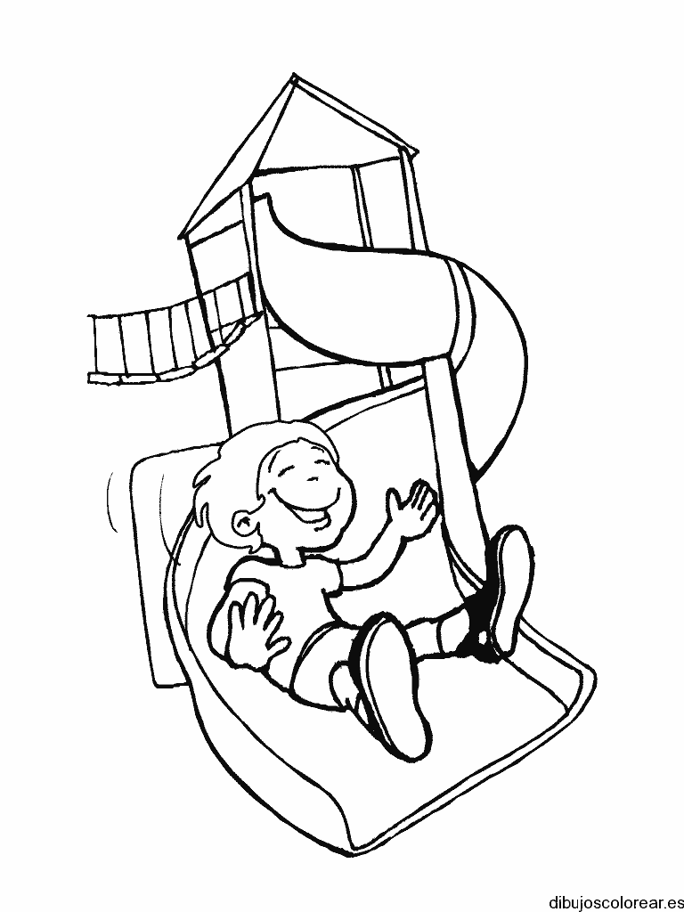 Dibujo de un niño en los juegos para colorear