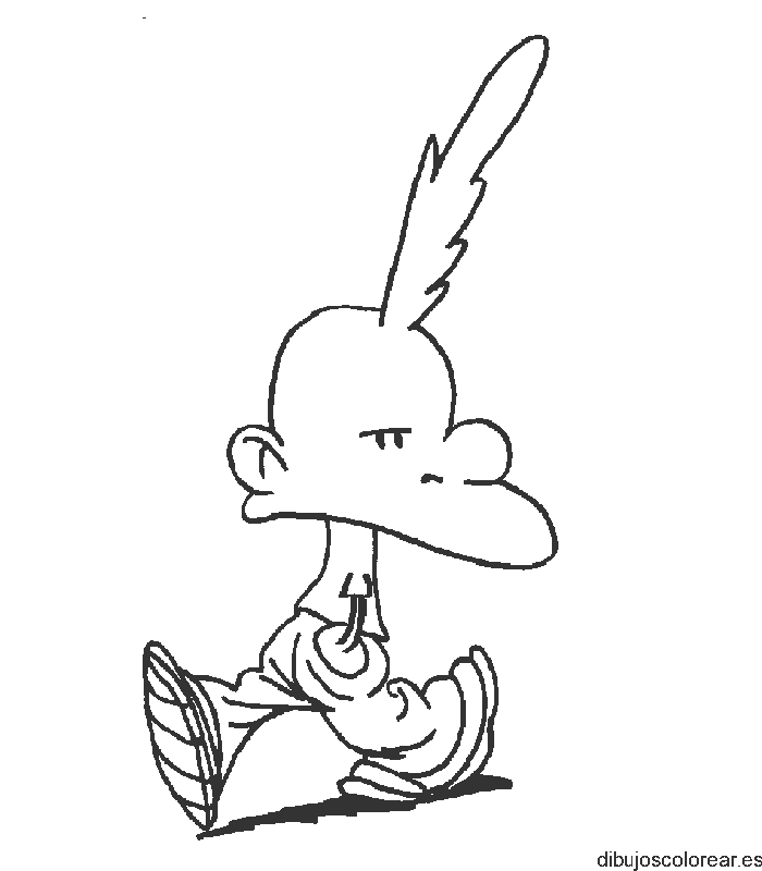Dibujo de un niño enfadado para colorear