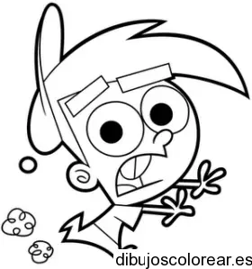 Dibujo de un niño huyendo para colorear