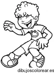 Dibujo de un niño sonriente para colorear