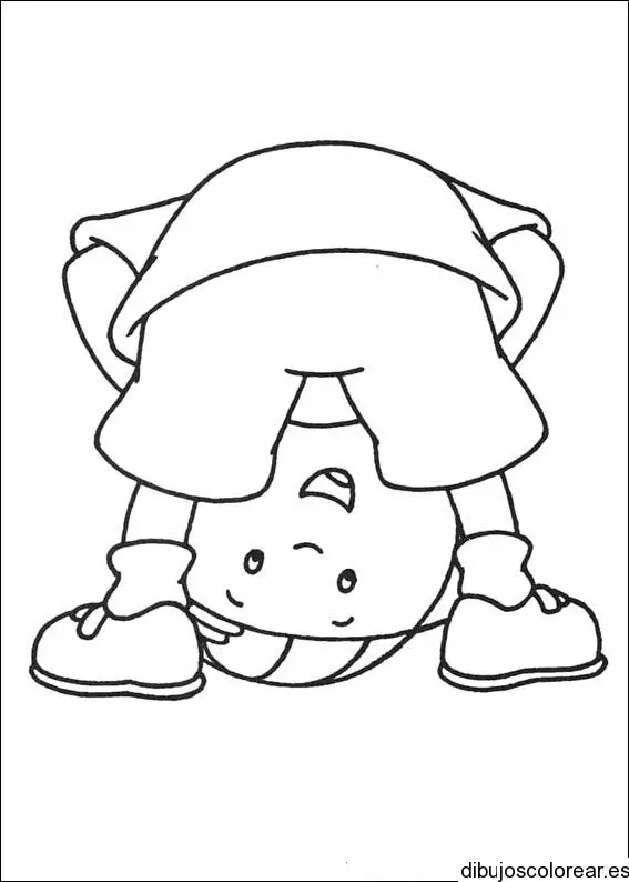 Dibujo de un niño travieso para colorear