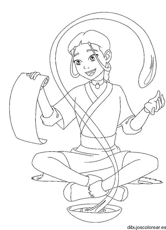 Dibujo de un niño yoga para colorear
