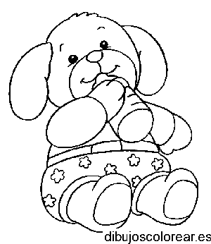 Dibujo de un osito bebé para colorear