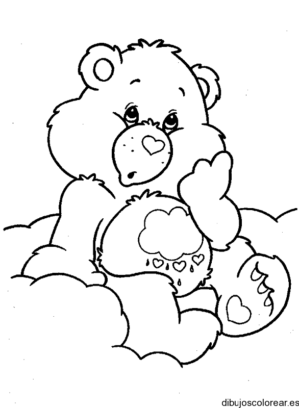Dibujo de un osito cariñoso para colorear