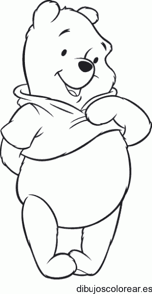 Dibujo de un osito Winnie Poh para colorear