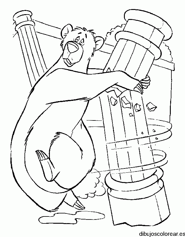 Dibujo de un oso asustado para colorear