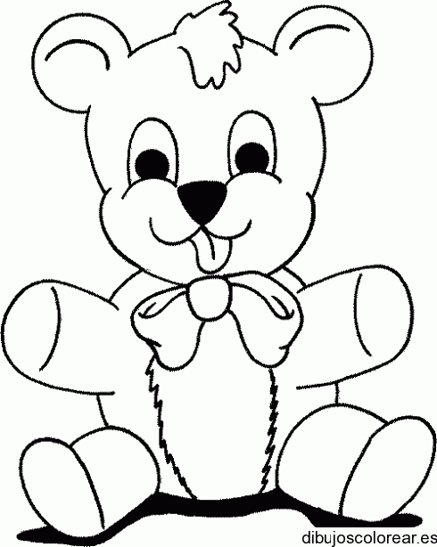 Dibujo de un oso de peluche para colorear