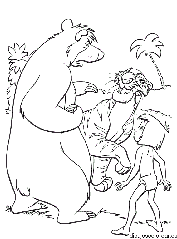 Dibujo de un oso discutiendo para colorear