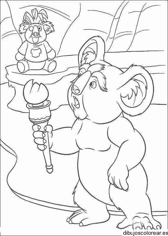 Dibujo de un oso koala para colorear
