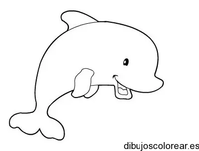 Dibujo de un pequeño delfín para colorear