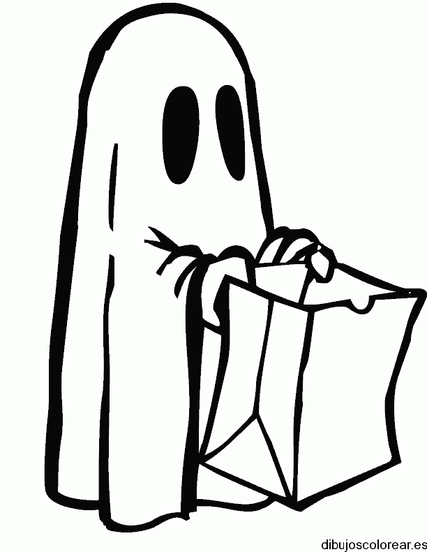 Dibujo de un pequeño fantasma para colorear