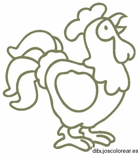 Dibujo de un pequeño gallo para colorear