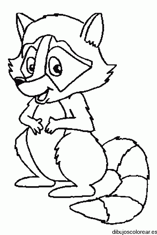 Dibujo de un pequeño lobo para colorear