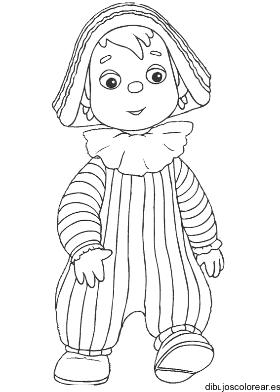 Dibujo de un pequeño niño para colorear