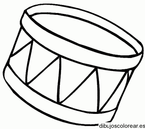 Dibujo de un pequeño tambor para niños para colorear