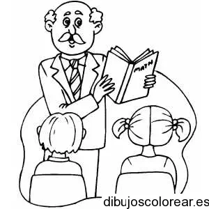 Dibujo de un profesor para colorear