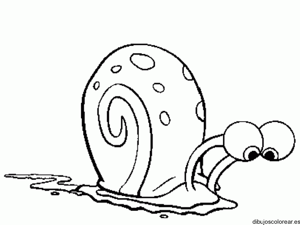 Dibujo de un raro caracol para colorear