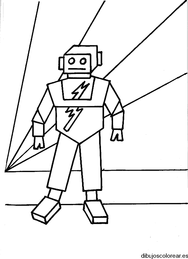 Dibujo de un robot de pie para colorear