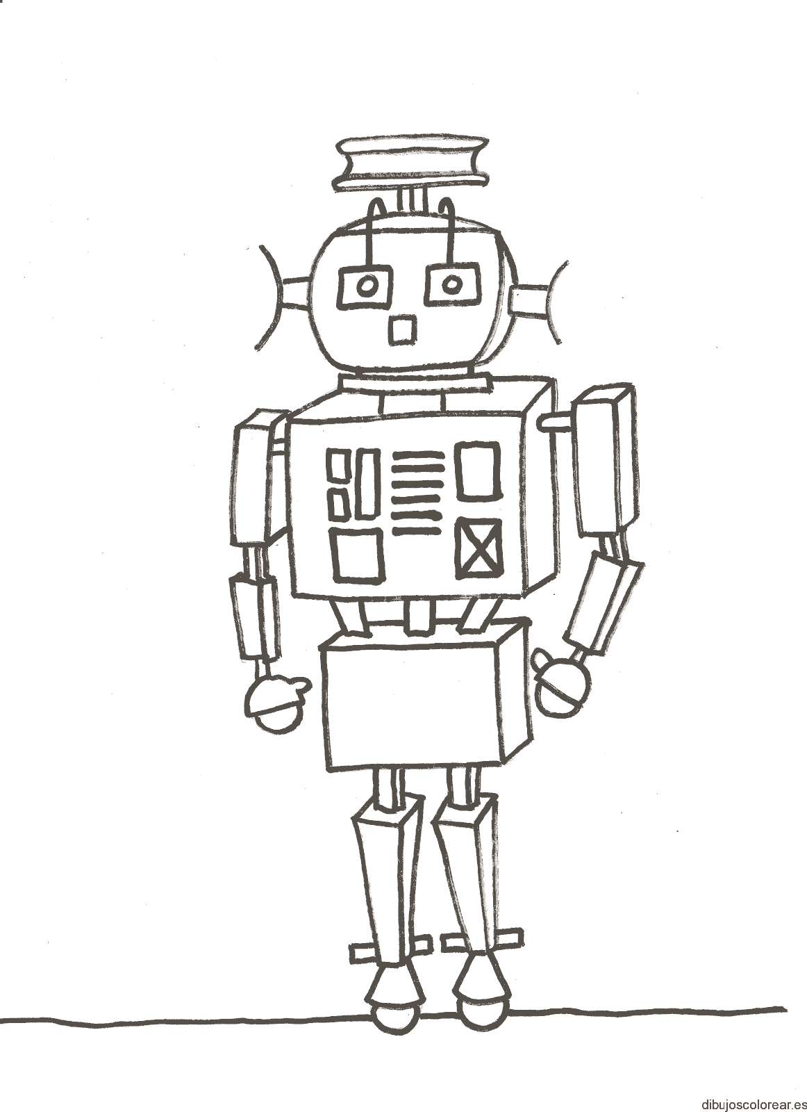Dibujo de un robot para colorear