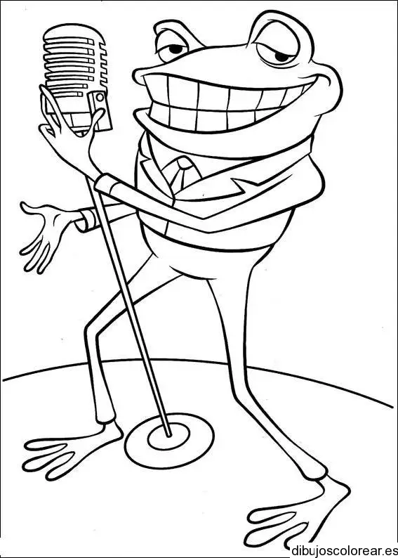 Dibujo de un sapo cantor para colorear