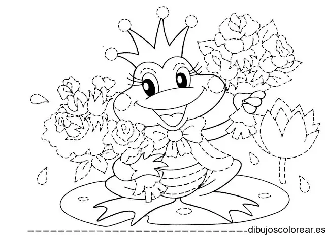 Dibujo de un sapo rey para colorear