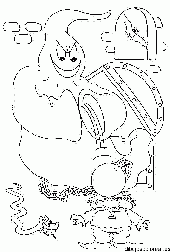 Dibujo de un tenebroso fantasma para colorear