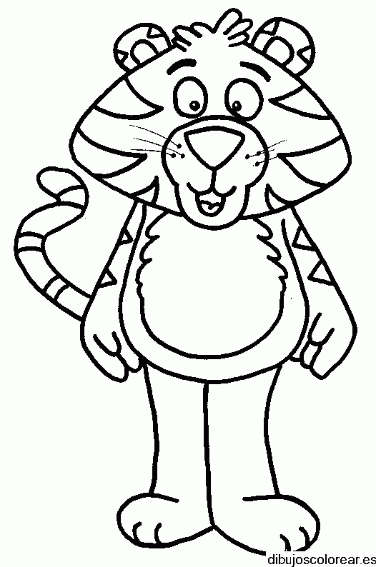 Dibujo de un tigrete para colorear