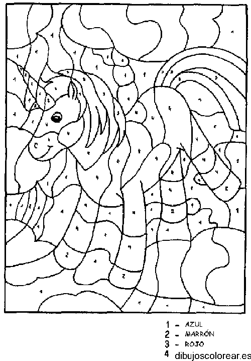 Dibujo de un unicornio para colorear