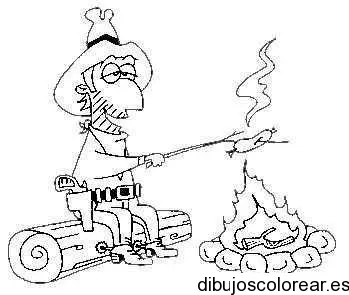 Dibujo de un vaquero para colorear