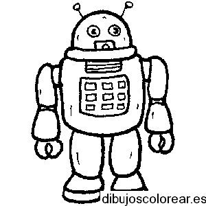 Dibujo de un viejo robot para colorear
