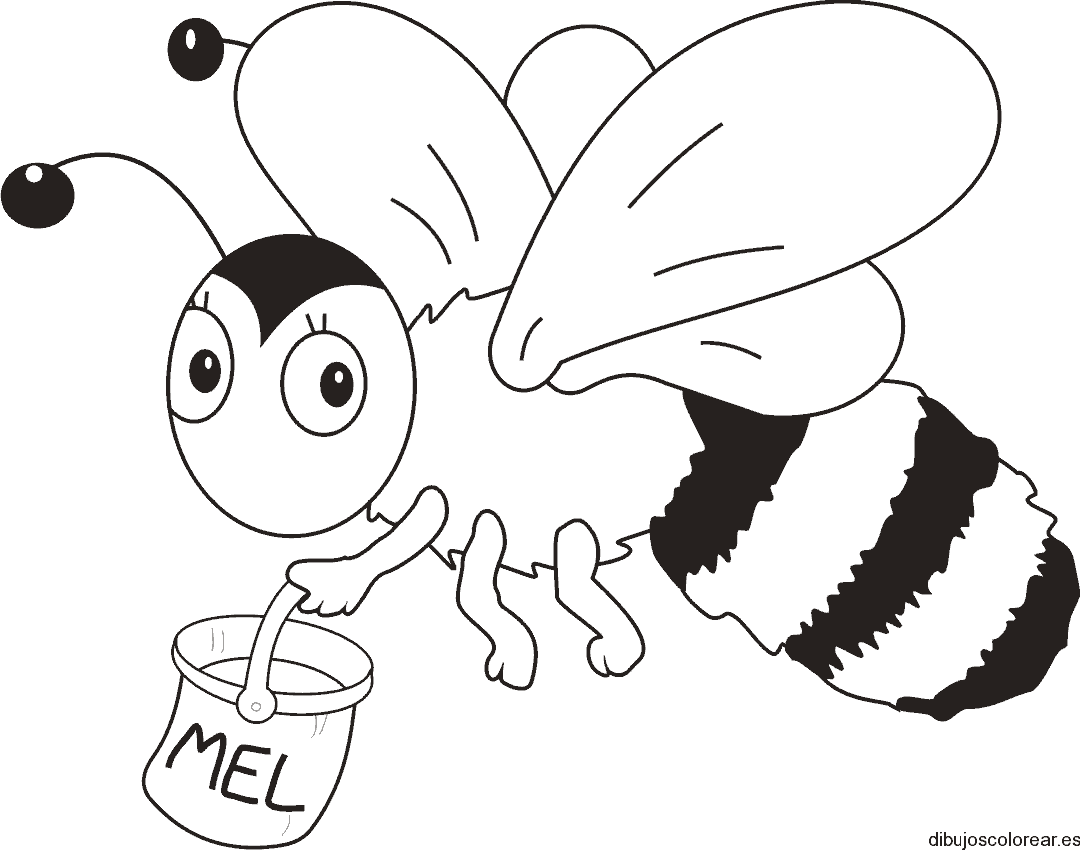 Dibujo de una abeja grande para colorear