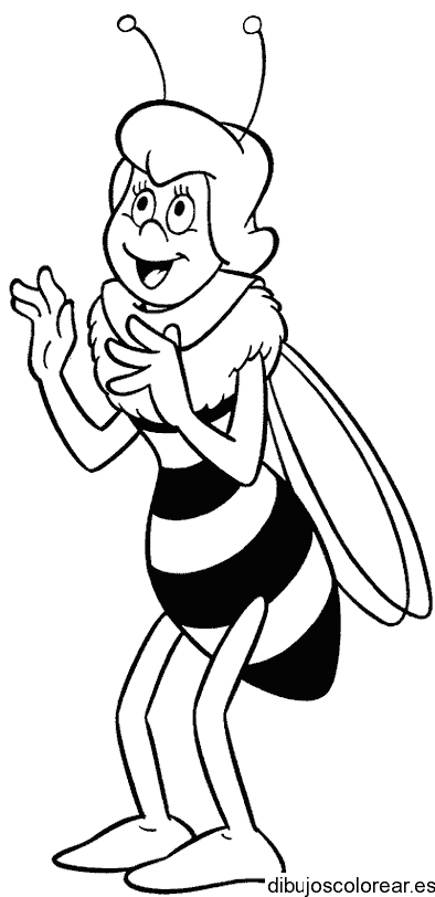 Dibujo de una abeja mayor para colorear