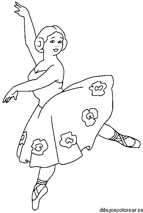 Dibujo de una balletista para colorear
