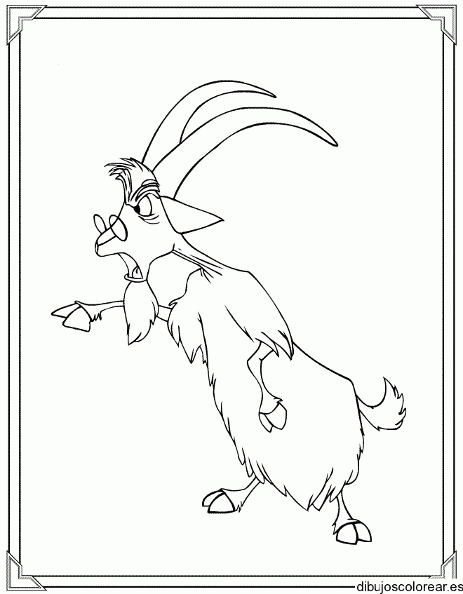 Dibujo de una cabra para colorear