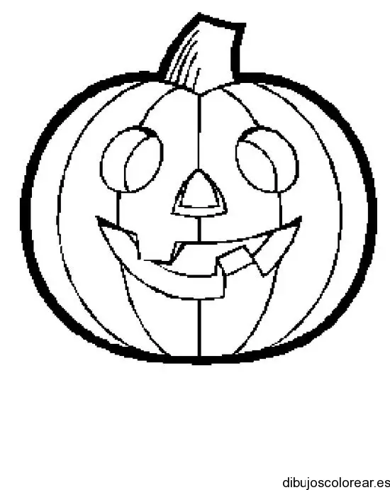 Dibujo de una calabaza de halloween para colorear